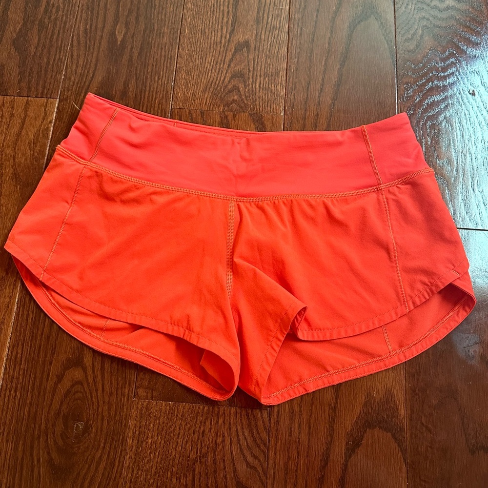 Lululemon Speed Up Shorts - red - 2.5”